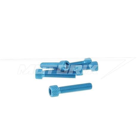 Csavar szett hatszögletű alumínium kék 6 db-os M6x30 V-parts