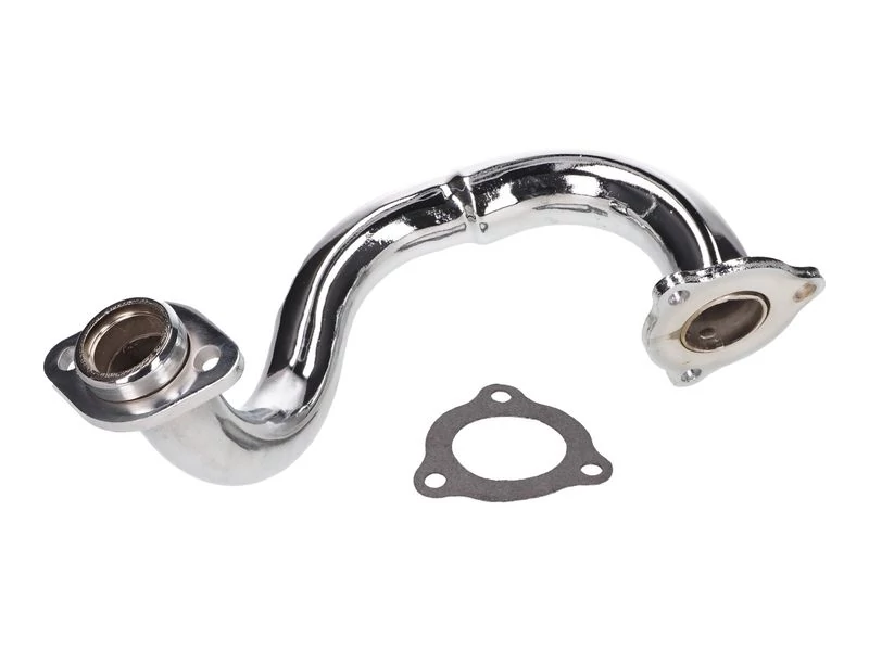 Kipufogócsonk króm Derbi Senda, Aprilia RX, SX, Gilera RCR, SMT (D50B) fojtás nélküli 101-Octane