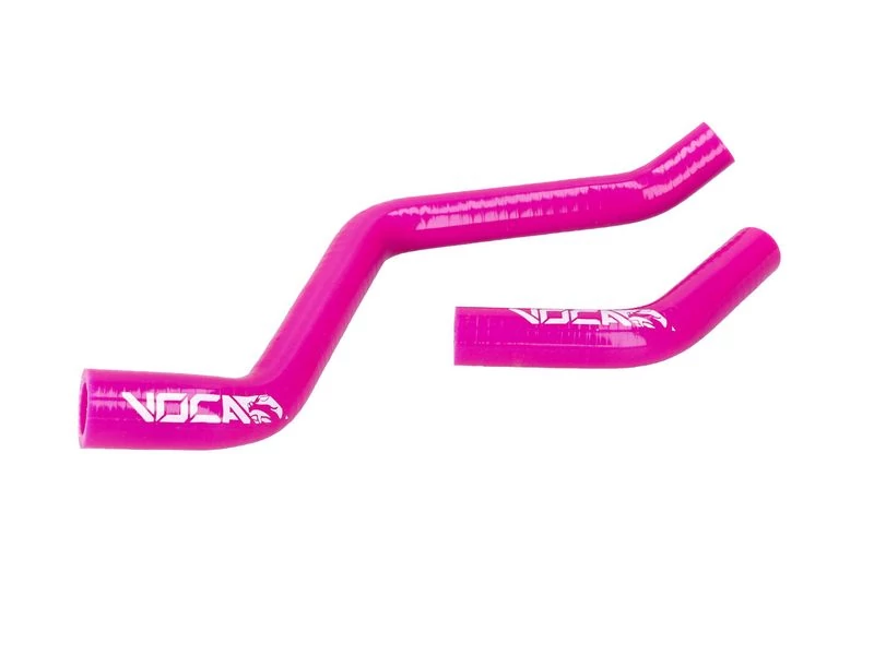 Hűtőfolyadék cső szett Aprilia RX, SX, Derbi Senda, Gilera RCR, SMT D50B Euro3, Euro4 szilikon (pink) erősített VOCA HQ